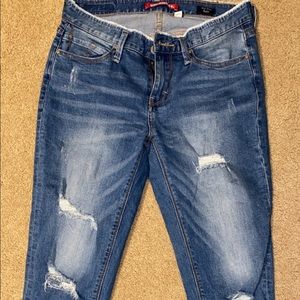 Union Bay high rise ankle ripped jeans size 5
